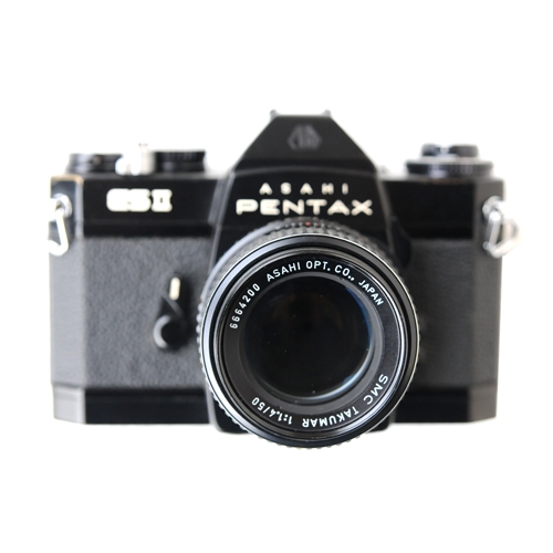 Asahi Pentax ES-II 35mm SLR Camera Üretim Tarih:1976+ Seri No:6662933 SMC-Takumar 50 mm F:1.4 Lens Seri No:6664200 Film Tip:35mm Film Koleksiyon  